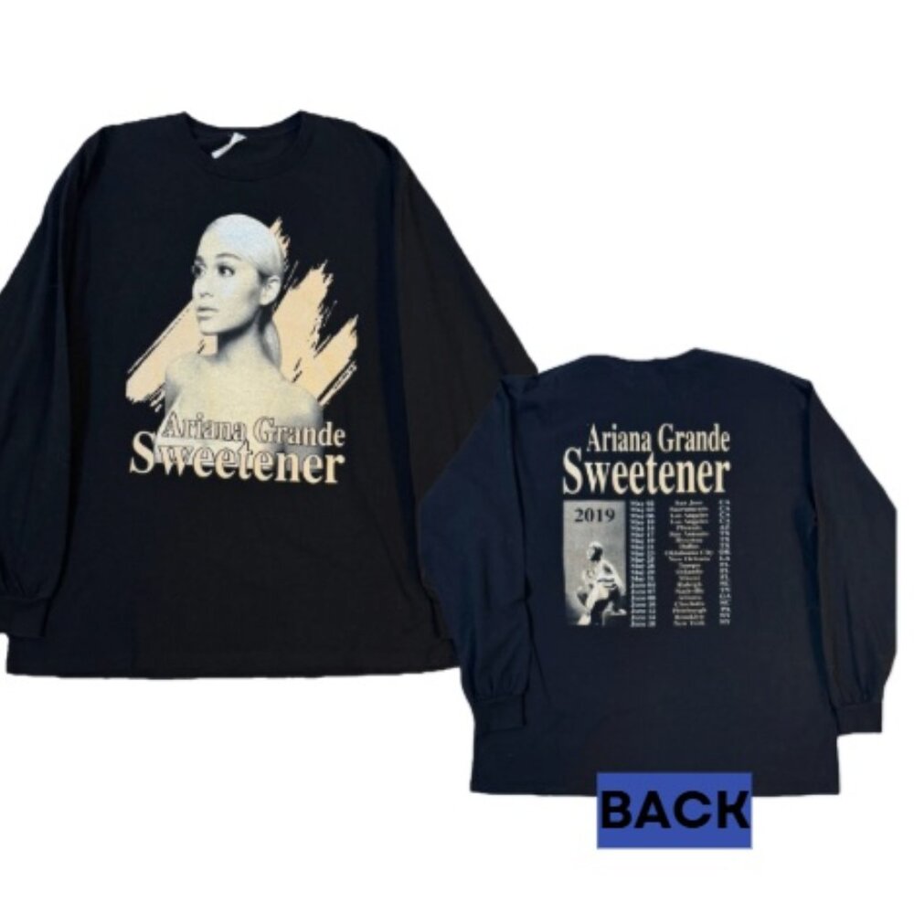 Ariana Grande Sweetener Tour 2019 Long Sleeve Shirt XL‎ Black